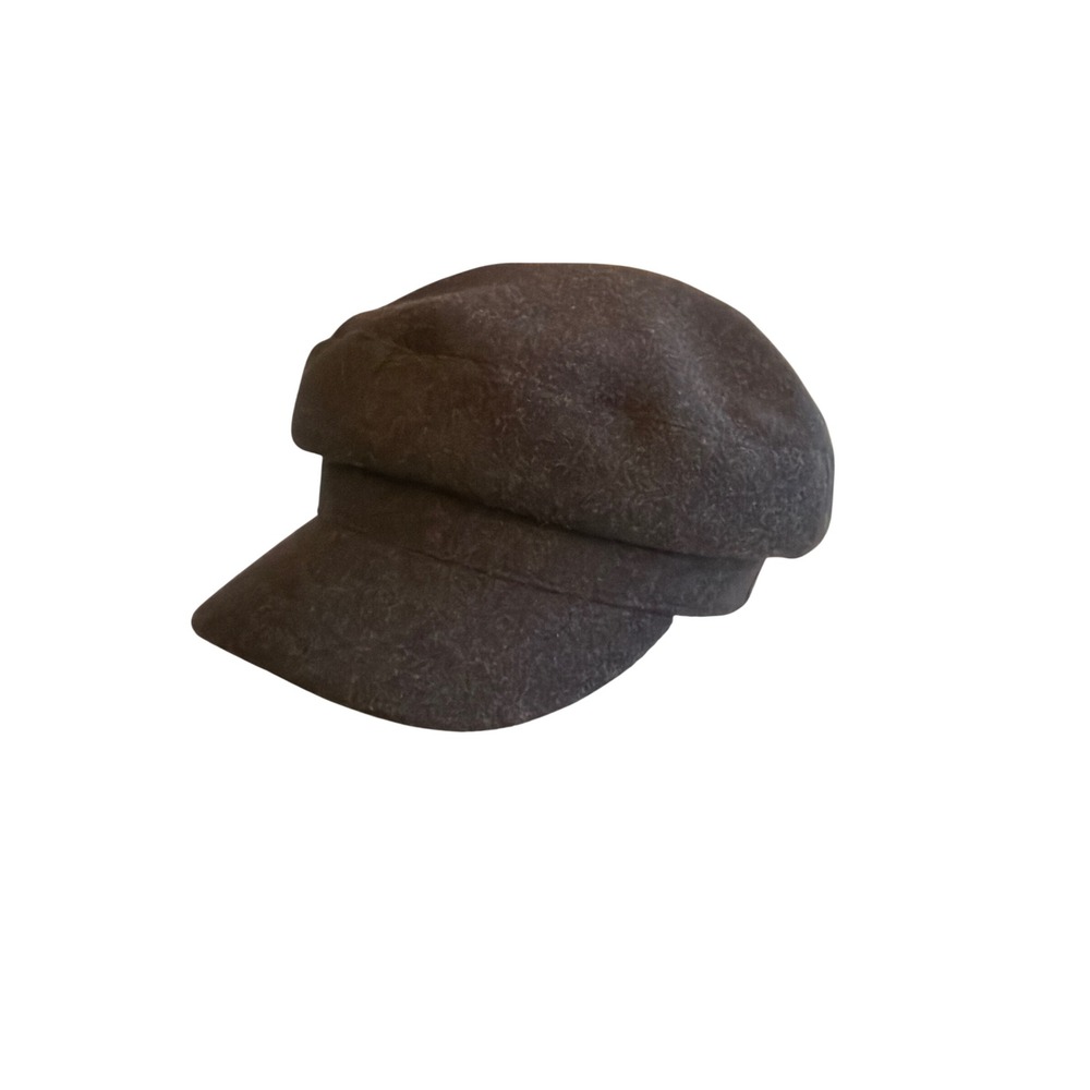 Newsboy Cap Charcoal Grey Baker Boy Hat One Size Wool Blend Flat Cap
